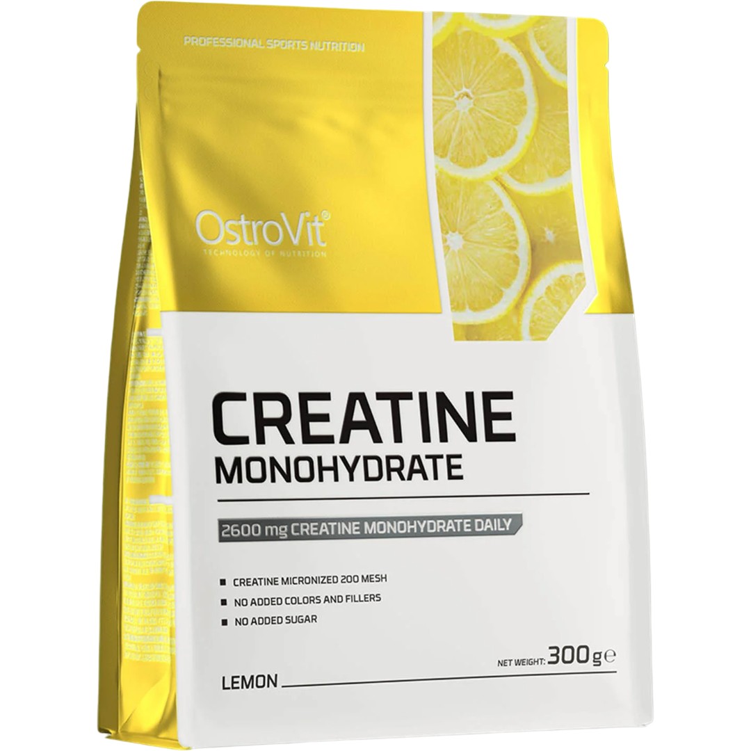 Creatina Monohidrata Pulbere, OstroVit Creatine Monohydrate, aroma lamaie, 300 g