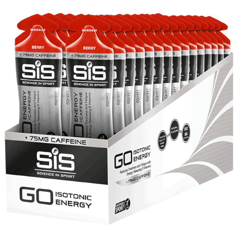 Cutie 30 Geluri energizante SiS Go Energy + Caffeine Gel 60ml, aroma Berry
