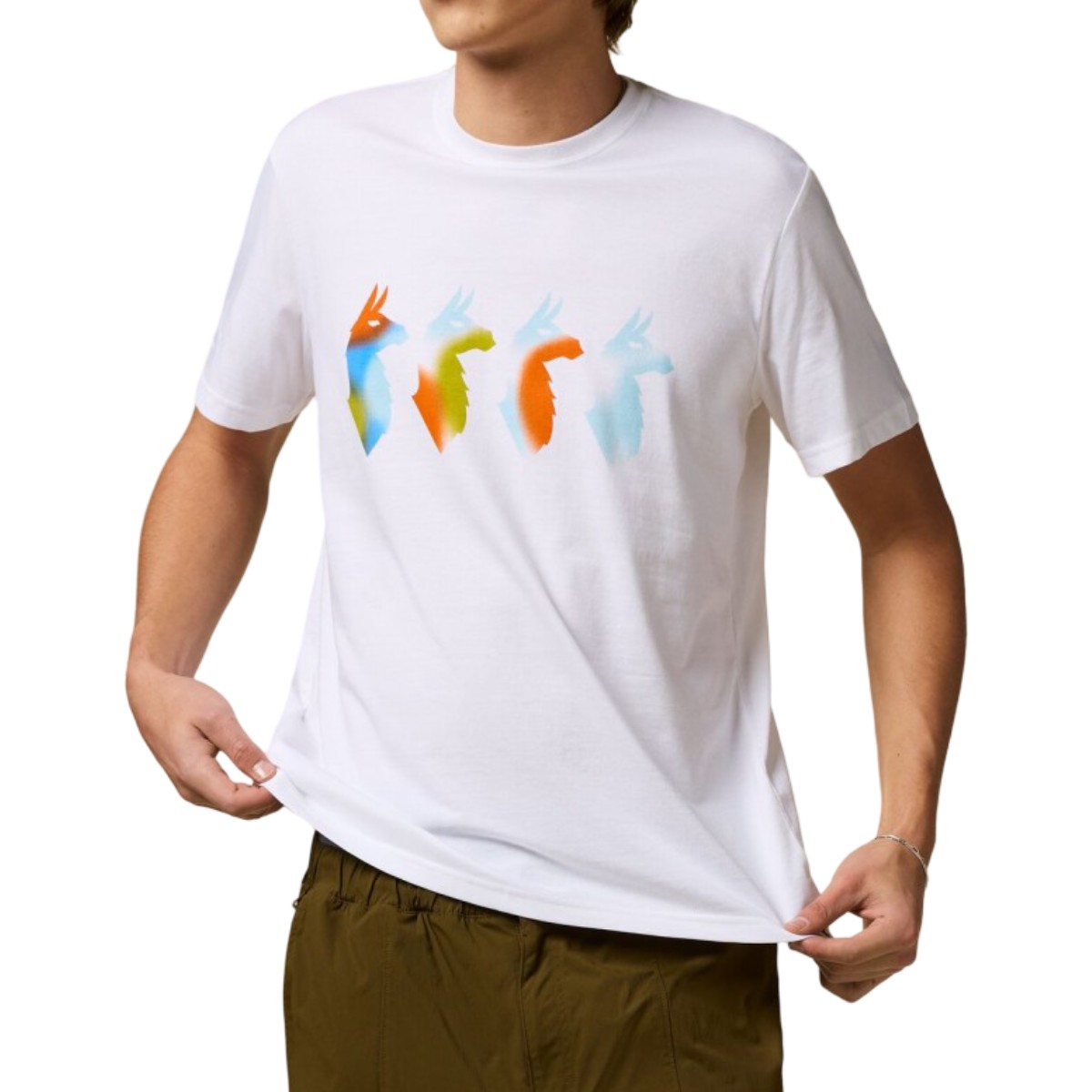 Tricou barbati Cotopaxi Cuatro Bitmap-Alb-S