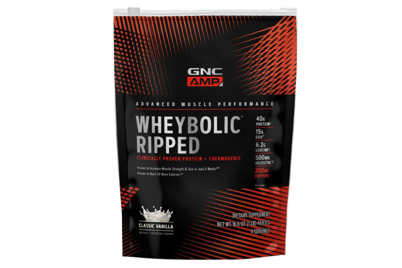 GNC AMP Wheybolic Ripped, proteina din zer, cu aroma de vanilie, 469.8 g