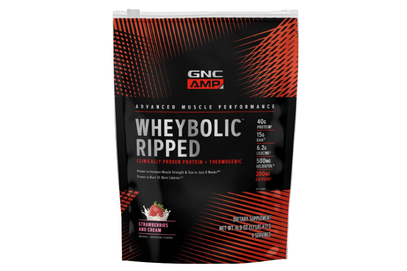 GNC AMP Wheybolic Ripped, Proteina din zer, Aroma Crema de capsuni, 477 G