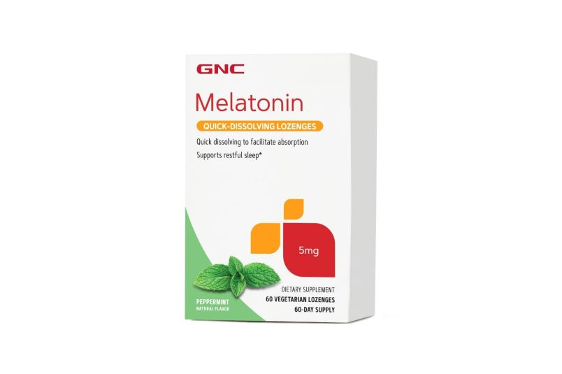 Supliment alimentar GNC Melatonina cu aroma de menta 5 mg 60 TB