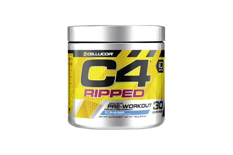 Supliment alimentar Cellucor Ripped Pre-Workout cu aroma de Icy Blue Razz, 180 g