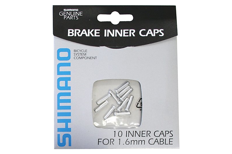 Set 10 capete aluminiu cablu frana Shimano 1.6 mm