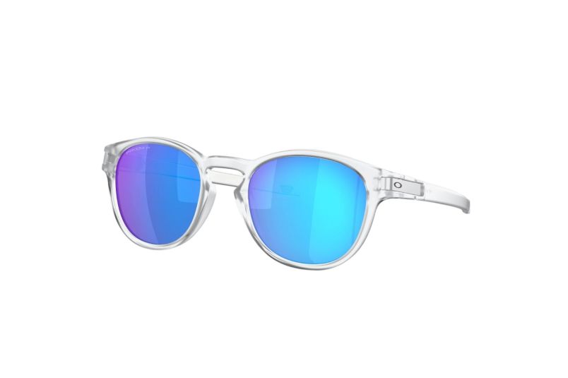 Ochelari de soare Oakley Latch Matte Clear / Prizm Sapphire Polarized