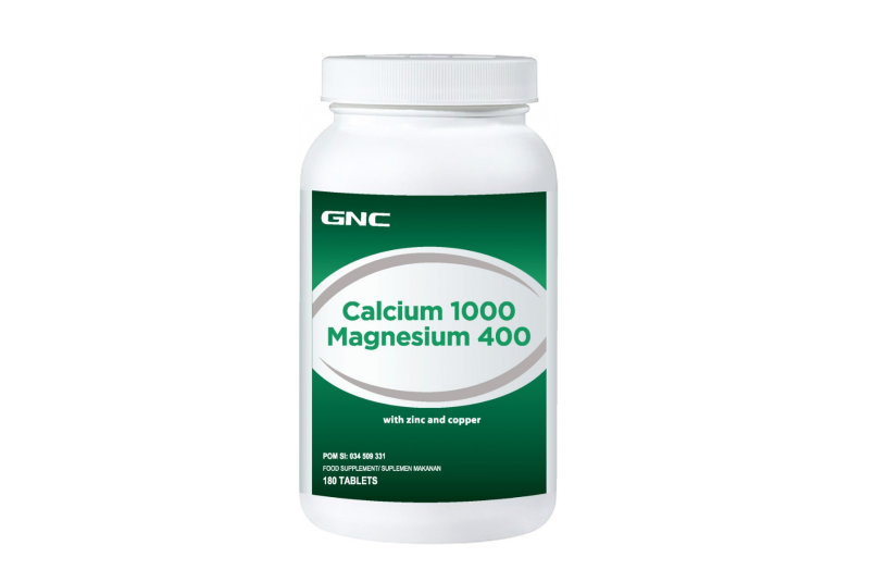 Calciu GNC 1000 mg, cu Magneziu 400 mg, 180 TB