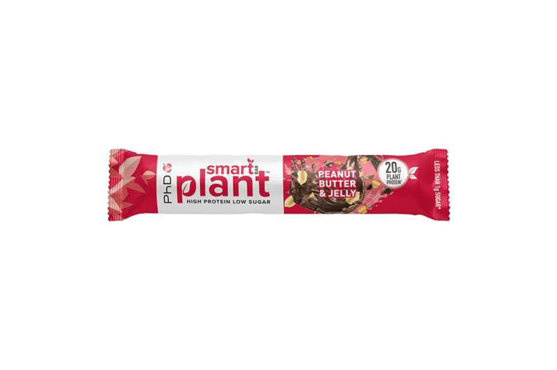 Baton proteic vegetal PhD Smart Bar Plant 64 g Aroma Unt de arahide