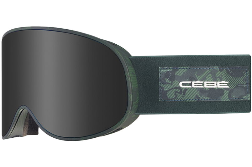 Ochelari schi Cebe Attraction Matt Green Geometric Camo / Grey Ultra Black + Amber Flash Mirror 2021