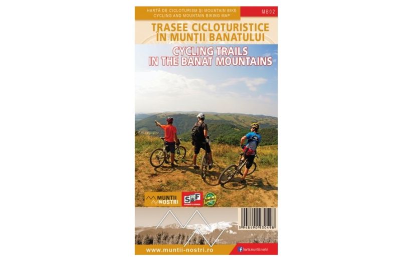 Harta de cicloturism si mountain bike Trasee Cicloturistice in Muntii Banatului MB 02