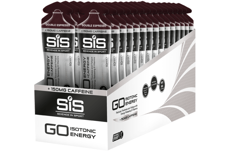 Pachet 30 geluri energizante SiS Go Energy + Caffeine Double Espresso 60ml