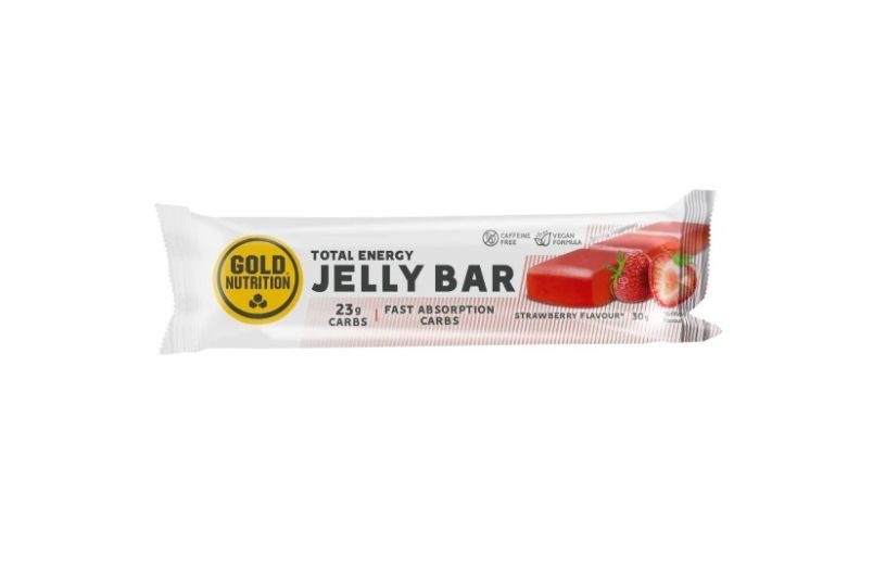 Jeleu energizant Gold Nutrition Jelly Bar Aroma Capsuni, 30g