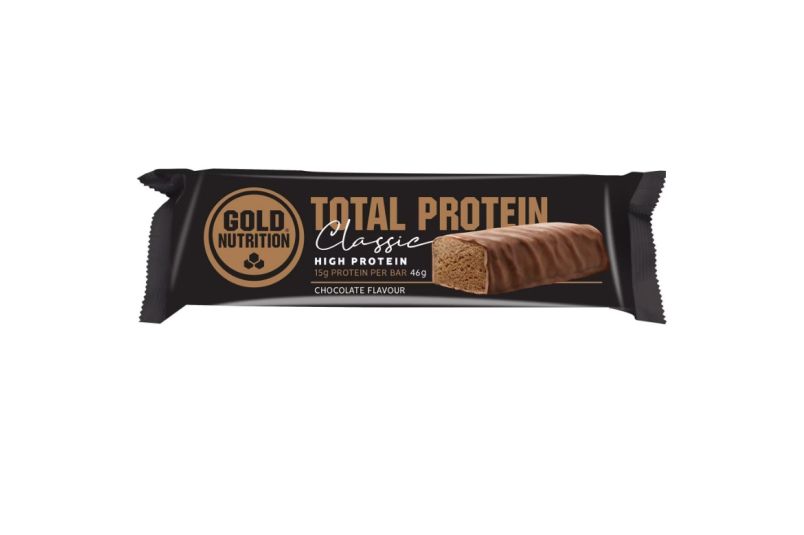 Baton proteic Gold Nutrition Total Protein Bar 46g, Aroma Ciocolata