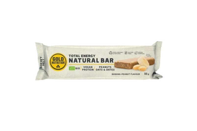 Baton energizant Gold Nutrition Bio Natural Bar 35g, Aroma Banane Arahide
