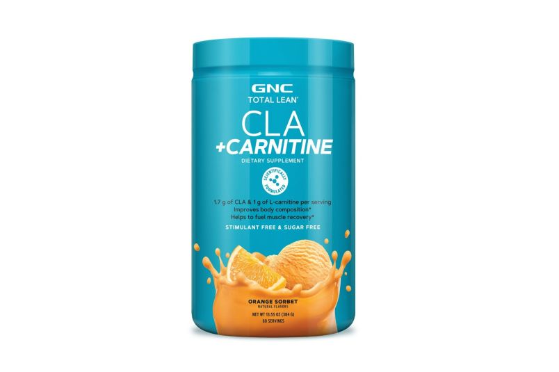 Supliment alimentar GNC CLA + Carnitina cu Aroma de Serbet de Portocala 384 g