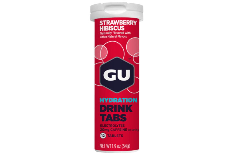 Tablete izotonice efervescente GU Hydration Drink Tabs Aroma Capsuni/Hibiscus, 54g