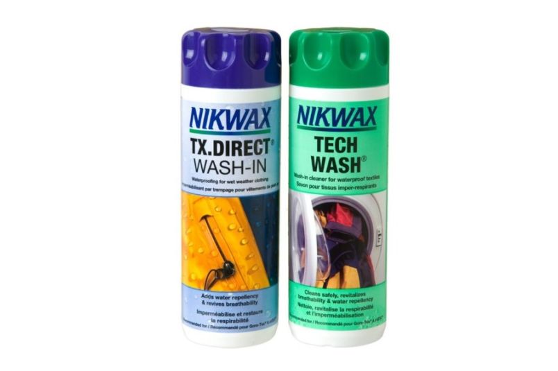 Set detergent si solutie Nikwax pentru impermeabilizat imbracamintea Tech Wash / TX Direct Wash In