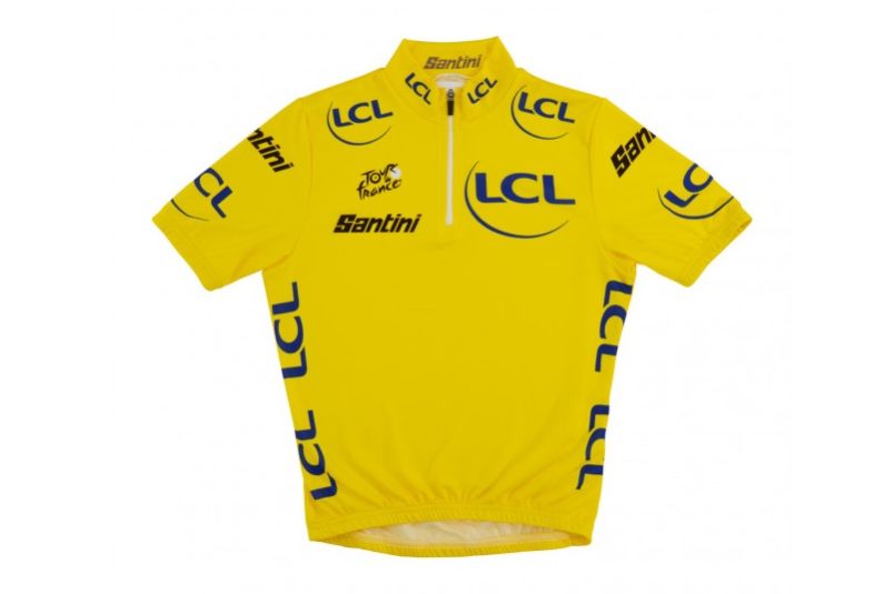 Tricou ciclism copii Santini Overall Leader Tour de France