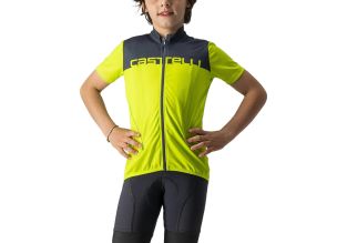 Tricou ciclism copii Castelli Neo Prologo-Bleumarin/Lime-6 ani