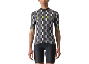 Tricou ciclism dama Castelli Dimensione-Negru/Alb-XS
