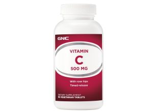 Supliment alimentar GNC Vitamina C 500 mg cu eliberare prelungita 90 tb