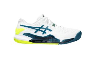 Pantofi tenis barbati Asics Gel-Resolution 9 Clay FW 2023-Alb/Albastru-44