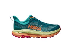 Pantofi alergare trail dama Hoka Mafate Speed 4 SS 2023-Verde/Portocaliu-36