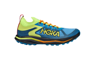 Pantofi alergare trail barbati Hoka Zinal 2 SS 2024-Albastru/Lime-40 2/3