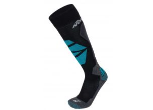 Sosete merino schi dama Nordica High Performance-Negru/Bleu-39-41