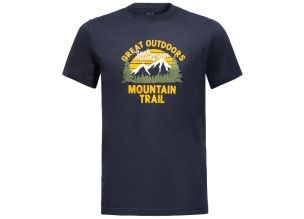 Tricou barbati Jack Wolfskin JW Mountain Trail-Bleumarin-S