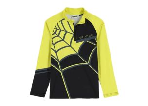 Bluza schi copii Spyder Web Half-Zip-Negru/Lime-S