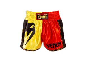 Sort Muay Thai Venum MT Flags-Galben/Rosu-S