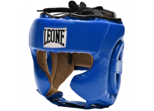 Casca box piele Leone Training-Albastru-M