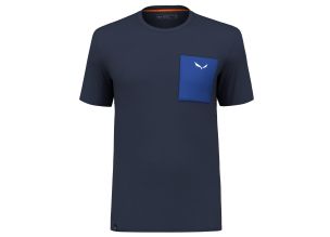 Tricou tehnic barbati Salewa Pure Logo Pocket Alpine Merino-Bleumarin-46/S