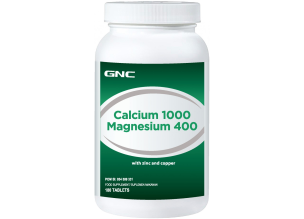 Calciu GNC 1000 mg, cu Magneziu 400 mg, 180 TB