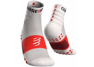 Set sosete compresie alergare Compressport Training-Alb-T4
