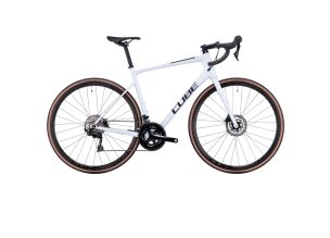 Bicicleta sosea Cube Attain GTC Race 28" 2023-Alb/Negru-50 cm