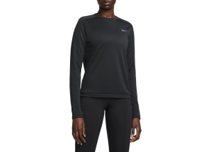 Bluza alergare dama Nike Dri-FIT Pacer Crew SS 2024-Negru-XS