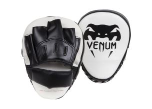 Manusi palmare pentru antrenament Venum Light Focus-Alb/Negru-One size
