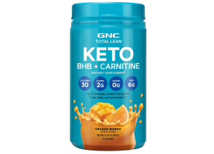 Shake proteic GNC Keto BHB si Carnitina cu Aroma de Portocale si Mango 390 g