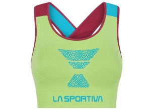 Bustiera escalada dama La Sportiva Focus-Lime/Turcoaz/Visiniu-XS
