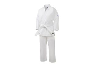 Kimono karate copii Mizuno Kiai cu centura-Alb-100 cm