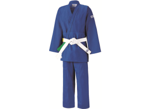 Kimono Judo copii Mizuno Kodomo 2 + centura alba-Albastru-110 cm