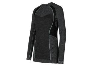 Bluza de corp dama La Sportiva Wool70 Tech FW 2023-Gri/Negru-S
