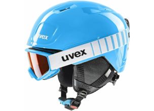 Set casca si ochelari copii Uvex Heyya-Albastru-46-50 cm