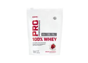 Supliment alimentar GNC Pro Performance 100% Whey, Proteina din Zer 405.6g- Aroma Capsuni