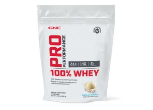 Proteina din zer GNC Pro Performance 100% Whey cu aroma de vanilie 408 g