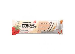 Baton PowerBar Protein Soft Layer-Aroma Ciocolata-alba/Capsuni