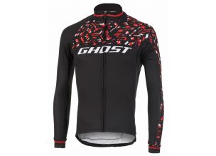 Bluza ciclism Ghost Factory Racing 2019-Negru/Rosu-XS