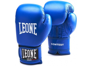 Manusi box piele profesionale Leone Contest-Albastru-10oz