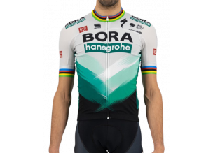 Tricou ciclism barbati Sportful Bora Hansgrohe Team SS 2021-Negru/Alb/Verde-XS